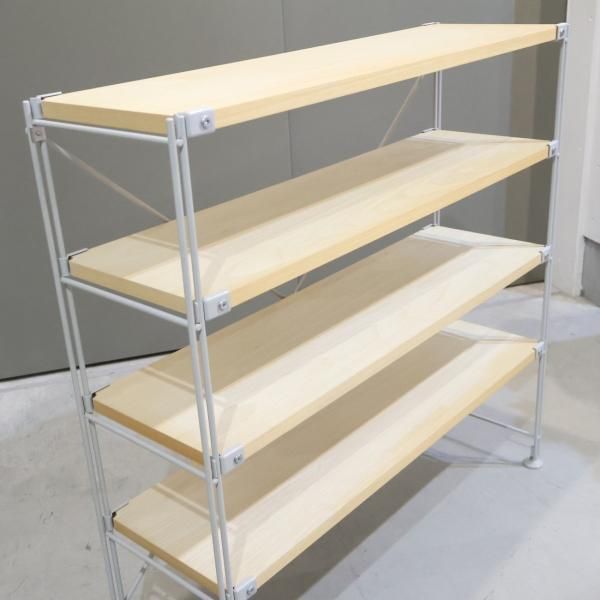 無印良品(MUJI)の人気の4段スチールユニットシェルフです！奥行