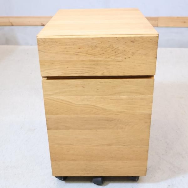 人気のMUJI(無印良品)のオーク材パーソナルデスク&ワゴン 人気のMUJI(無印良品)のオーク材パーソナルデスク&ワゴン