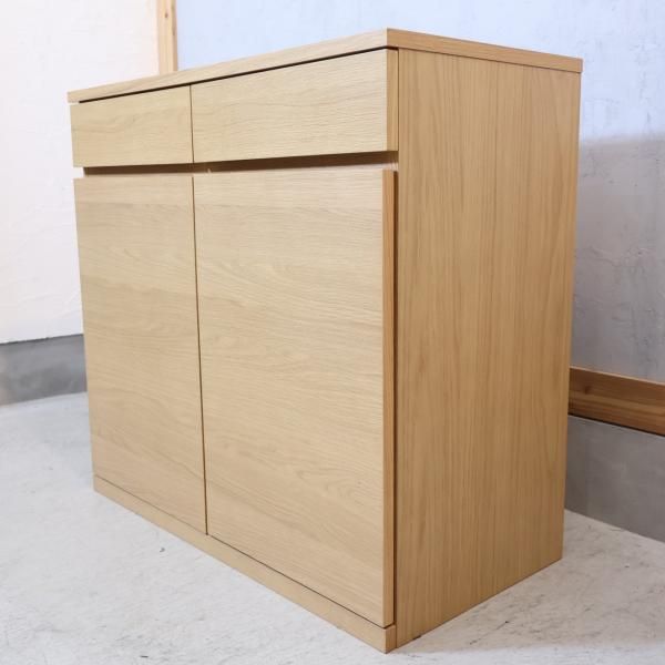 MUJI 無印良品 扉付き 木製キャビネット サイドボード オーク 札幌市 木製キャビネット・木扉・オーク材 | 無印良品