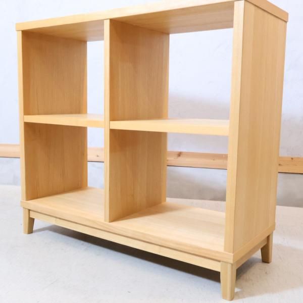 MUJI(無印良品)の稀少なオープンシェルフ2×2/タモ材 ナチュラル MUJI(無印良品)の稀少なオープンシェルフ2×2/タモ材 ナチュラル