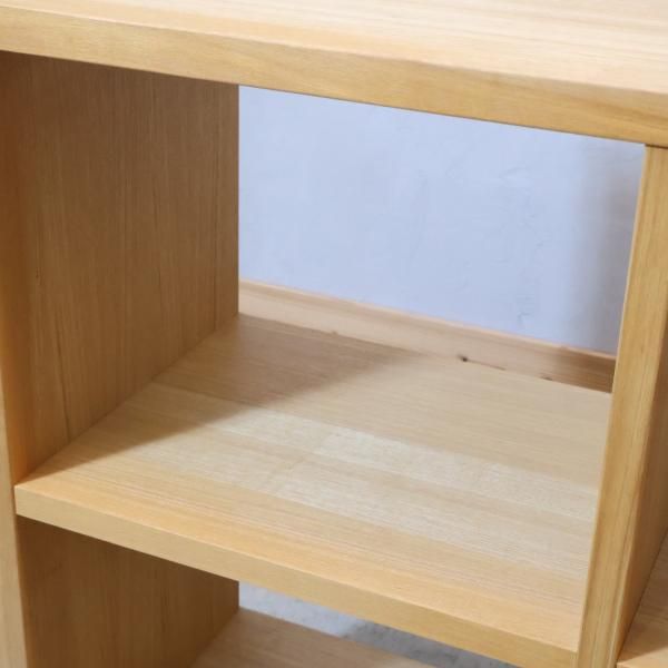 MUJI(無印良品)の稀少なオープンシェルフ2×2/タモ材 ナチュラル MUJI(無印良品)の稀少なオープンシェルフ2×2/タモ材 ナチュラル
