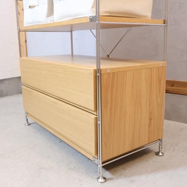 無印良品(MUJI)の人気のオーク材 ステンレス ユニットシェルフ 無印良品(MUJI)の人気のオーク材 ステンレス ユニットシェルフ