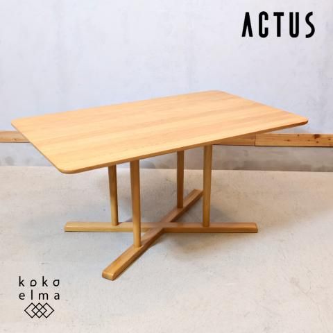 アクタス ミント オーク材 ダイニングテーブル 9,3万 北欧モダン ナチュラル アクタス / ACTUS ミント ダイニングテーブル 中古 オーク