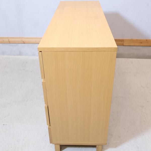人気の無印良品(MUJI)のオーク材を使用したチェスト4段・幅120cm 人気の無印良品(MUJI)のオーク材を使用したチェスト4段・幅120cm