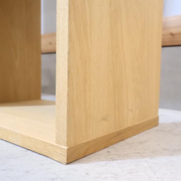 人気の無印良品(MUJI)のオーク材 2段・4列スタッキングシェルフ 人気の無印良品(MUJI)のオーク材 2段・4列スタッキングシェルフ