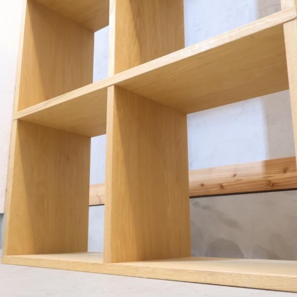 人気の無印良品(MUJI)のオーク材 2段・4列スタッキングシェルフ 人気の無印良品(MUJI)のオーク材 2段・4列スタッキングシェルフ