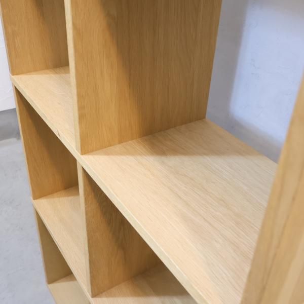 人気の無印良品(MUJI)のオーク材 2段・4列スタッキングシェルフ 人気の無印良品(MUJI)のオーク材 2段・4列スタッキングシェルフ