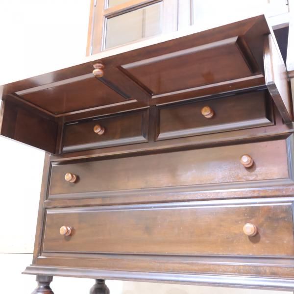 松本民芸家具のミズメザクラ無垢材を使用した重H型ボールフット