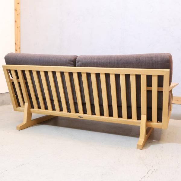 展示品　カリモク　オーク材　無垢材　ラブソファ　ワイドラブソファ　コンパクト 展示品 カリモク オーク材 無垢材 ラブソファ ワイドラブソファ