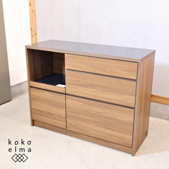 モダンキッチンボード、食器棚、幅117cm Used/キレイ きこん モダンキッチンボード、食器棚、幅117cm Used/キレイ きこん