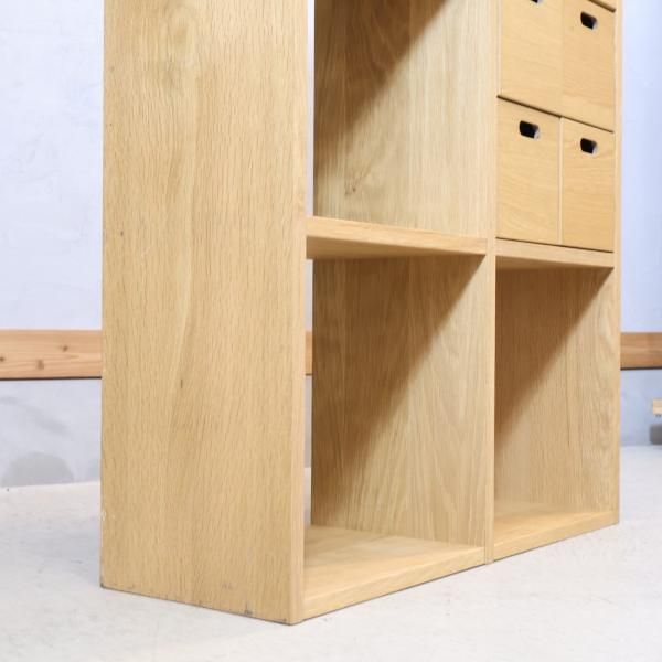 人気の無印良品(MUJI)のオーク材 3段・2列スタッキングシェルフ 人気の無印良品(MUJI)のオーク材 3段・2列スタッキングシェルフ