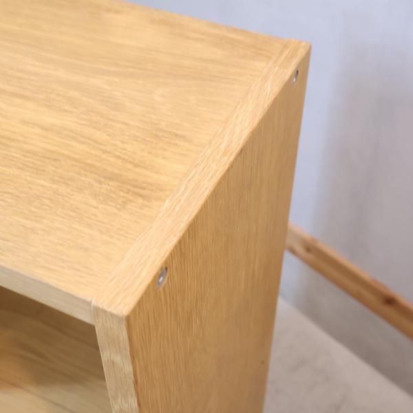 人気の無印良品(MUJI)のオーク材 3段・2列スタッキングシェルフ 人気の無印良品(MUJI)のオーク材 3段・2列スタッキングシェルフ