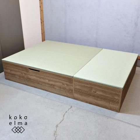 跳ね上げ式収納ユニット畳/3畳セットです。フローリングに置く