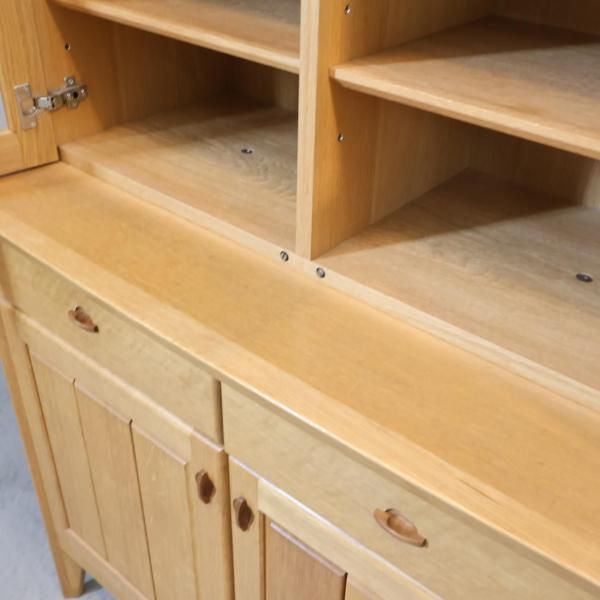 日進木工 nissin WHITE WOOD オーク材 食器棚 カップボード 飛騨高山の日進木工(nissin)のWHITE WOOD(ホワイトウッド