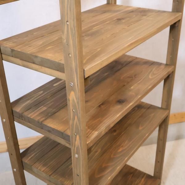 国産杉 オープンラック 国産杉 高さオーダー天然木ラック 奥行42cm幅120cm高さ100cm