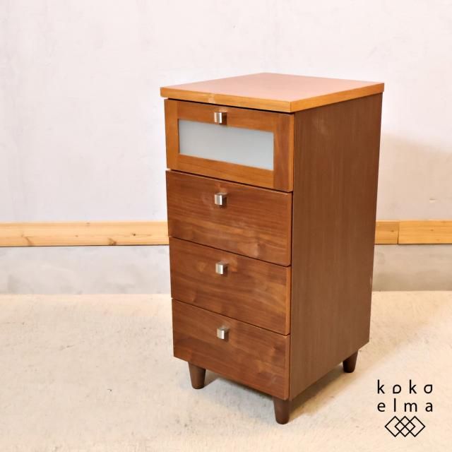 大人気新品 マルヨシ民芸家具 北欧スタイルのチェリー 4段チェスト キャビネット・サイドボード