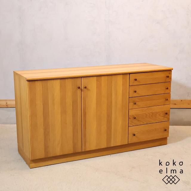 【送料込・匿名配送】サイドボード　甲板楢材　上坂木材　中古品 製品紹介 | 上坂木材株式会社
