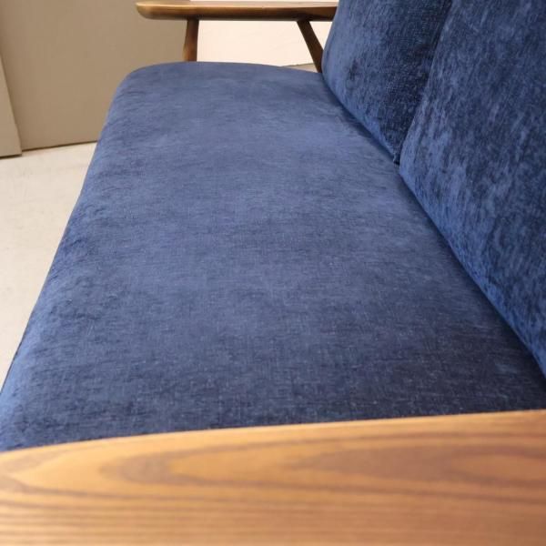 NAGANO INTERIOR 3人掛けソファ グレー・青