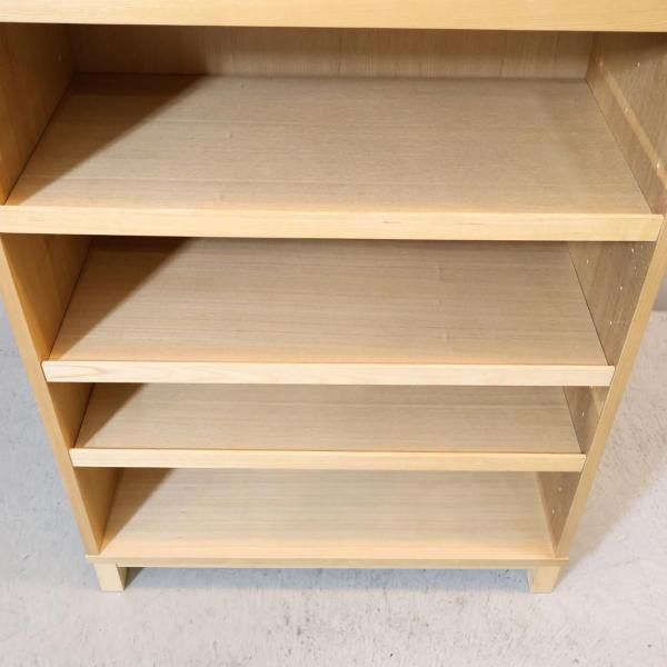 人気の無印良品のタモ材 木製収納です！！シンプルなデザインは