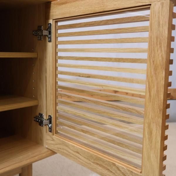 人気のunico(ウニコ)のSOLKシリーズのオーク材 キャビネットです