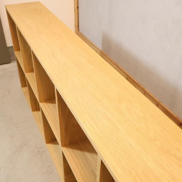 人気の無印良品(MUJI)のオーク材 2段・5列スタッキングシェルフです