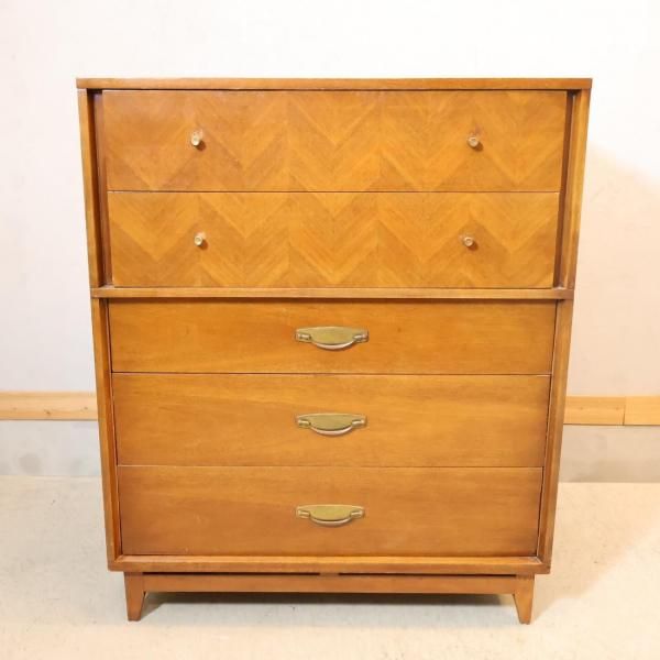 アメリカンビンテージ　5段チェスト　RISHEL U.S. ヴィンテージ DREXEL ドレクセル RISHEL チェスト キャビネット