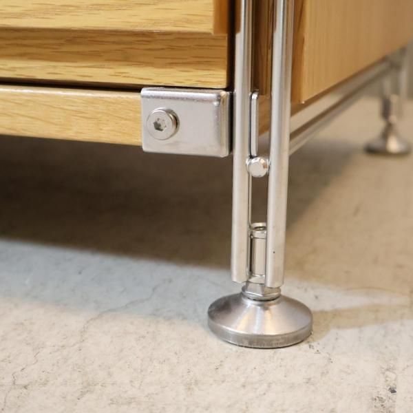 無印良品(MUJI)のワードローブバー付 オーク材 ステンレスユニット