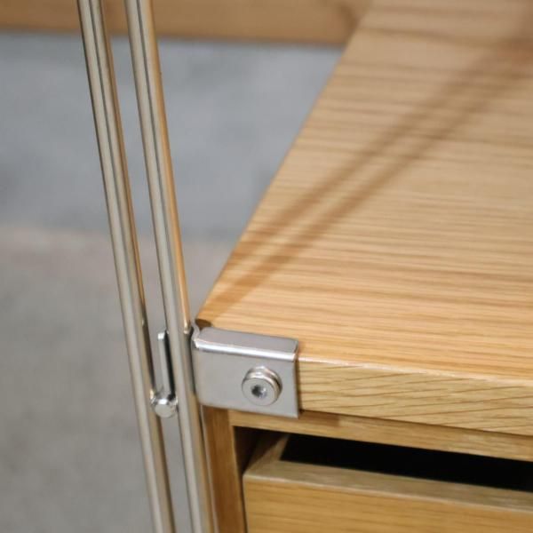 無印良品(MUJI)のワードローブバー付 オーク材 ステンレスユニット 無印良品(MUJI)のワードローブバー付 オーク材 ステンレスユニット