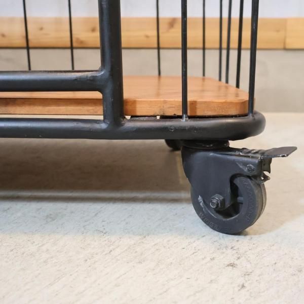 SPICE OF LIFE 3段ワイドワゴンラック オープンシェルフ 工業系 SPICE OF LIFE(スパイスオブライフ)の3段ワイドワゴンラックです