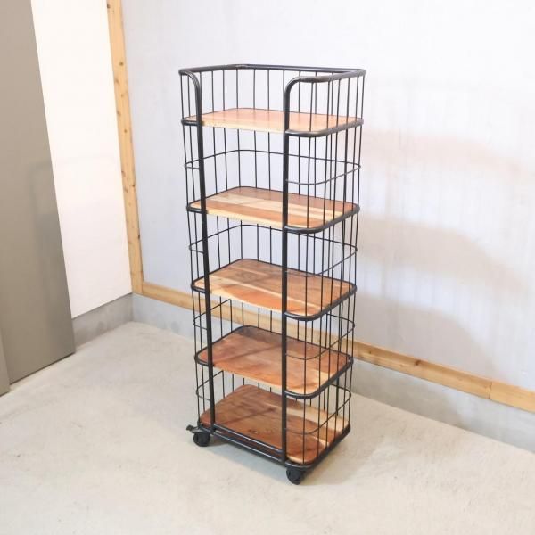 SPICE OF LIFE 5段ワゴンラック ブルックリンスタイル シェルフ SPICE OF LIFE(スパイスオブライフ)の5段ワゴンラックです。長年