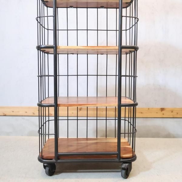 SPICE OF LIFE 5段ワゴンラック ブルックリンスタイル シェルフ SPICE OF LIFE(スパイスオブライフ)の5段ワゴンラックです。長年