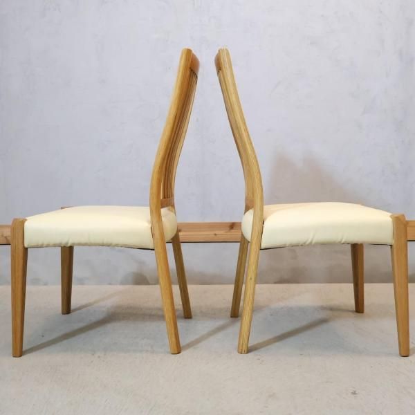 Sturd(スタード) シンプルなオーク材 ダイニングチェア 2脚セット