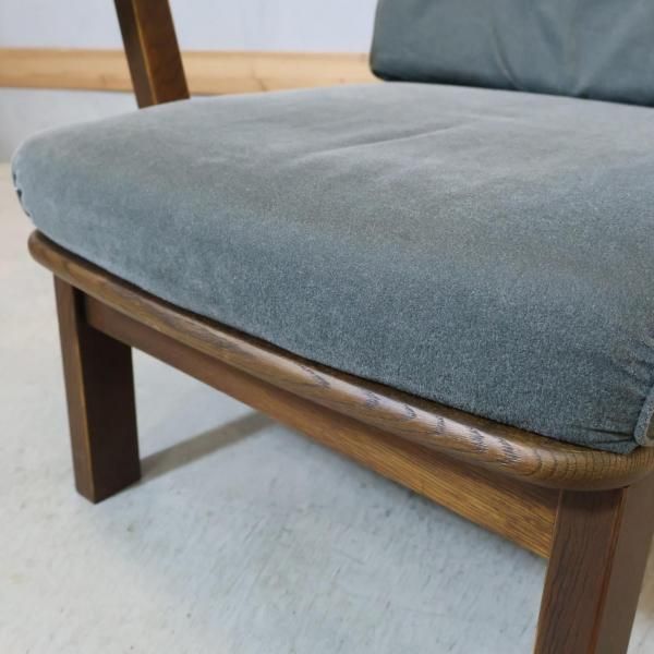 飛騨清見工房 ナラ材 天然木 アームソファ 楢材 アームチェア シングルソファ 飛騨の清見町に拠点を置いて活動をしていた飛騨清見工房の