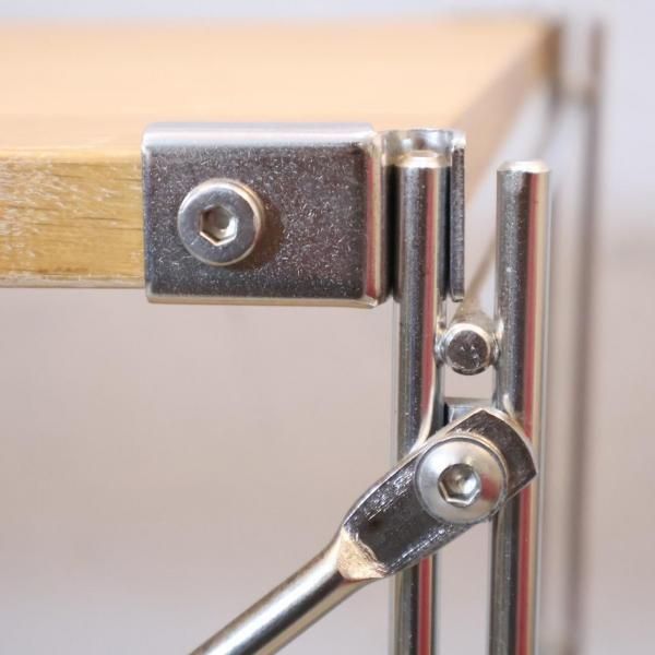 ☆大阪府北摂☆引取限定☆無印　ステンレスユニットシェルフ　オーク材5段 無印良品(MUJI)の人気のオーク材×ステンレス 5段ユニットシェルフです