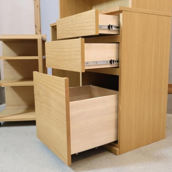 無印良品　廃盤品　オーク材　食器棚 無印良品】新品では手に入らない廃盤品！2枚扉スライド式食器棚