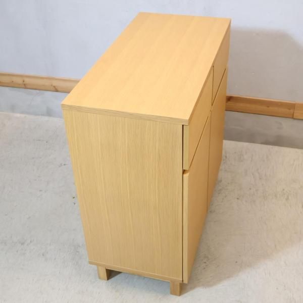 MUJI 無印良品 オーク材 キャビネット リビングボード ナチュラル 人気の無印良品(MUJI)のオーク材 キャビネット・木製扉