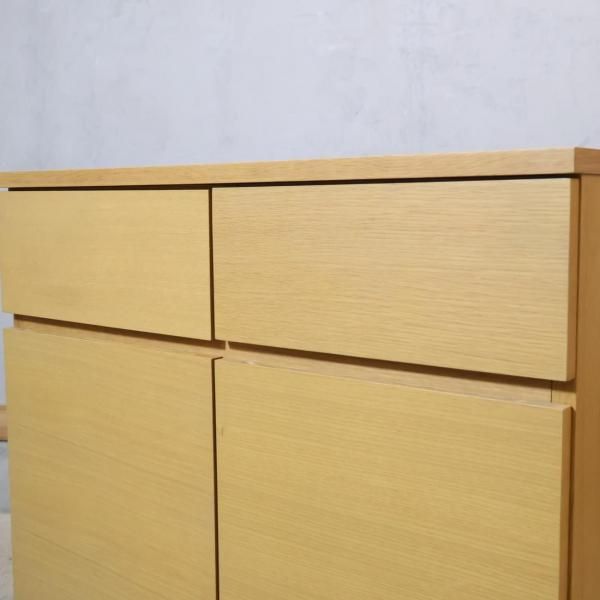 MUJI 無印良品 サイドボード キャビネット 廃盤品 人気の無印良品(MUJI)のオーク材 キャビネット・木製扉