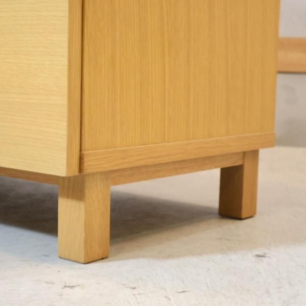 無印良品 MUJI オーク材 キャビネット・木製扉 サイドボード リビングボード 人気の無印良品(MUJI)のオーク材 キャビネット・木製扉