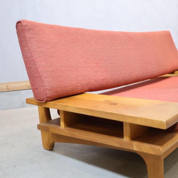 展示品　飛騨産業　キツツキ　Lチェア　ラブソファ　2人掛けソファ　北欧　モダン 値下げ/飛騨高山の家具メーカー キツツキマークの飛騨産業(HIDA