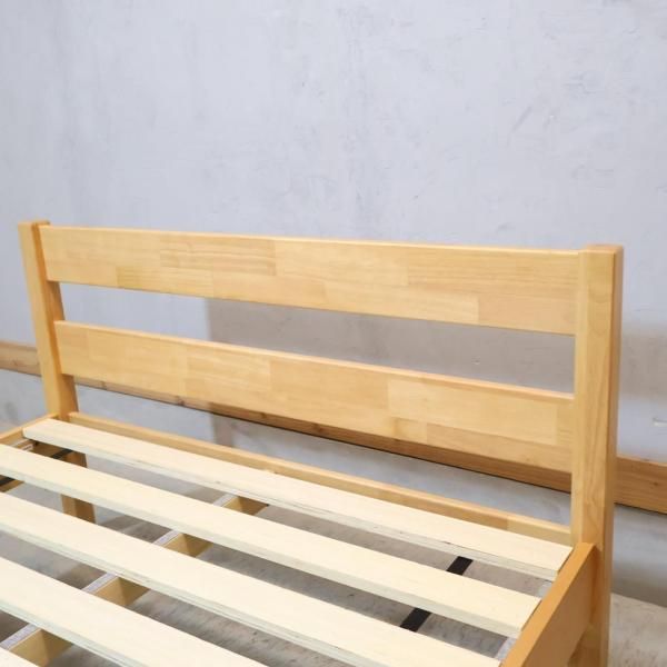 人気の無印良品(MUJI)のラバーウッド材 セミダブルベッド