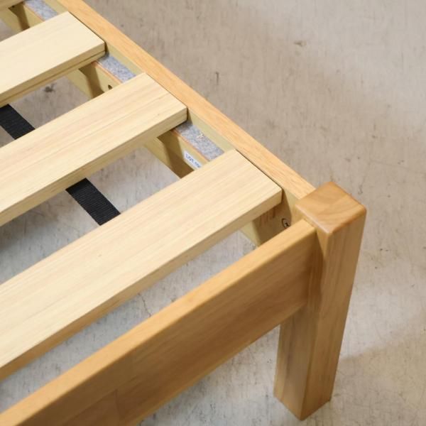 人気の無印良品(MUJI)のラバーウッド材 セミダブルベッド