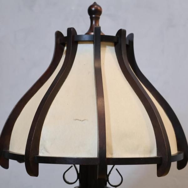 非売品 北海道民芸家具 樺 無垢材 スタンドランプ/行灯/照明/電飾看板 非売品 北海道民芸家具 樺 無垢材 スタンドランプ/行灯/照明/電