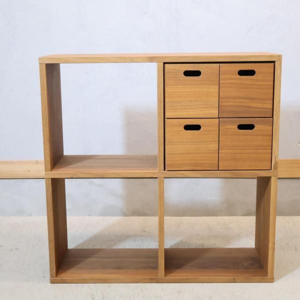 人気の無印良品(MUJI)のウォールナット材・2段・2列