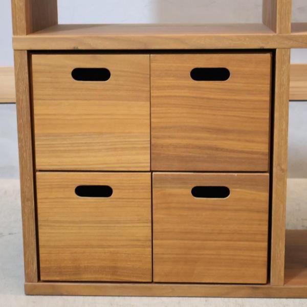 ■美品■無印良品■スタッキングシェルフ＋引き出し2種■ウォールナット 無印良品 スタッキングシェルフ 2段 ウォールナット材 幅42×奥行