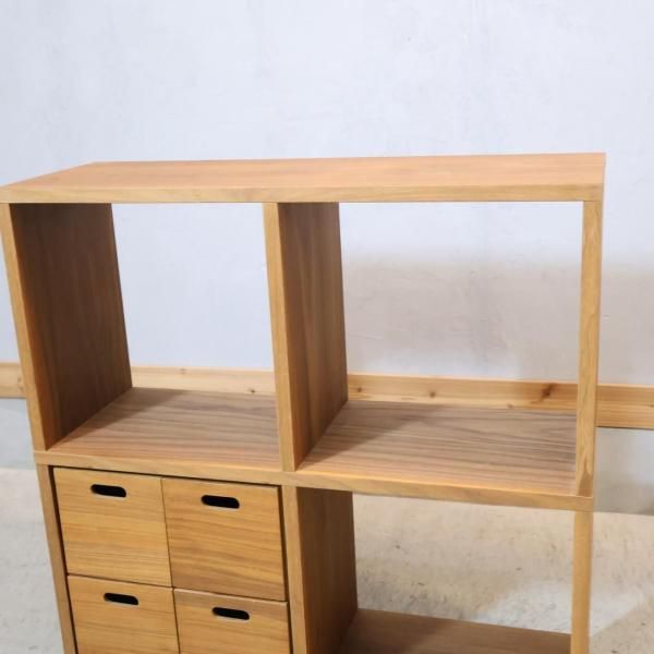 MENUET （2本）　ウォールナット色（美品） 人気の無印良品(MUJI)のウォールナット材・2段・2列