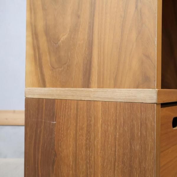 MENUET （2本）　ウォールナット色（美品） 人気の無印良品(MUJI)のウォールナット材・2段・2列