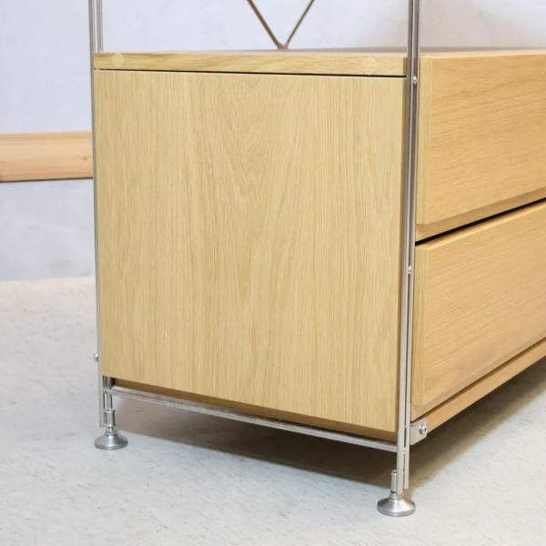 【完成品配送】無印良品　ユニットシェルフ　引き出し　オーク材 無印良品(MUJI)の人気のオーク材×スチール ユニットシェルフ