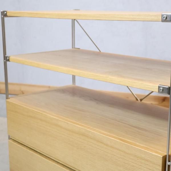 無印良品(MUJI)の人気のオーク材×スチール ユニットシェルフ/引き出し