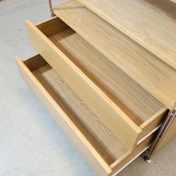 【完成品配送】無印良品　ユニットシェルフ　引き出し　オーク材 無印良品(MUJI)の人気のオーク材×スチール ユニットシェルフ