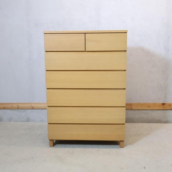 無印良品 オーク材 チェスト 6段 ワイド 脚付き 無印良品 オーク材チェスト6段ワイド - 通販 | 家具と